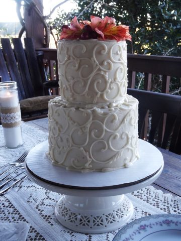 Petite Sweets wedding cake elopement at Storybrook Farm